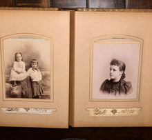 Load image into Gallery viewer, Antique leather album Nice Cabinet Cards CDV civil war tax stamps
