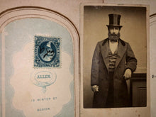 Load image into Gallery viewer, Antique leather 1860s album with old 1800s photos, Civil War tax stamps