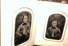 Load image into Gallery viewer, Antique leather 1860s album with old 1800s photos, Civil War tax stamps