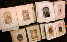 Load image into Gallery viewer, FOUR civil war & later albums 104 total antique photos tintypes cdvs (SA5)