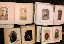 Load image into Gallery viewer, FOUR civil war & later albums 104 total antique photos tintypes cdvs (SA5)