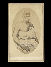 Load image into Gallery viewer, Rare Antique Photo of Fiji Chief Tui Viti - 1871 CDV by Chase - Honolulu Hawaii