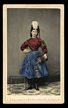 Load image into Gallery viewer, Beautiful & Rare Museum Quality Civil War CDV Photo - Missouri Vivandiere / Cantiniere Holding Water Cask