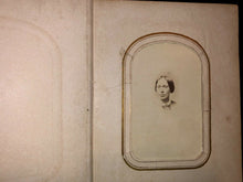 Load image into Gallery viewer, Antique leather 1860s album with old 1800s photos, Civil War tax stamps