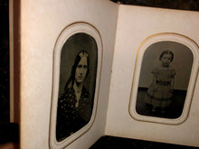 Load image into Gallery viewer, Antique leather 1860s album with old 1800s photos, Civil War tax stamps