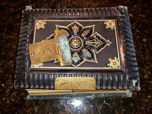 Load image into Gallery viewer, Antique leather 1860s album with CDV & tintype photos + civil war tax stamps