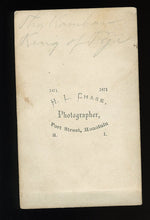 Load image into Gallery viewer, Rare Antique Photo of Fiji Chief Tui Viti - 1871 CDV by Chase - Honolulu Hawaii