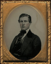 Load image into Gallery viewer, Handsome Man Portrait by Vermont Photographer Caleb L Howe -Relievo Sphereotype!