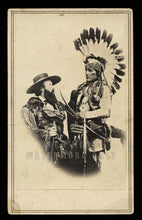 Load image into Gallery viewer, Western History Photo Edwin Perrin & Pueblo Indian w Guns New Mexico 1860s