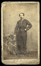 Load image into Gallery viewer, 1860s CDV Photo Signed ID'd Civil War Soldier 11th New York Cavalry Scott's 900