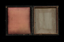 Load image into Gallery viewer, Daguerreotype Woman Holding Tabby Cat - Painted Gold Eye! Antique Photo 1800s