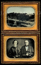Load image into Gallery viewer, Two Daguerreotypes 1/4 Plate 1850s Outdoor Rare