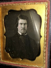 Load image into Gallery viewer, Daguerreotype Handsome Well Dressed Young Man Mustache Beard Sealed + Full Case