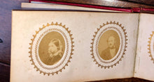 Load image into Gallery viewer, Miniature Photo Album 38 Gem Tintypes Albumen Queen Victoria Civil War Soldiers
