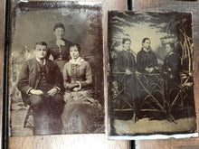 Load image into Gallery viewer, Lot of 10 Antique Tintype Photos Men Women Groups, Victorian Era