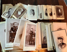 Load image into Gallery viewer, Big Lot of 100+ Antique Pre-1900 CDV & Cabinet Card Photos
