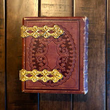 Load image into Gallery viewer, beautiful empty 1860s leather photo album - excellent antique condition!