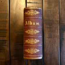Load image into Gallery viewer, beautiful empty 1860s leather photo album - excellent antique condition!
