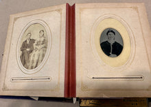 Load image into Gallery viewer, Leather Photo Album with Tintypes & CDVs, Nebraska