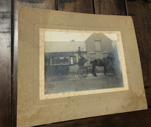 Load image into Gallery viewer, Horse Drawn Funeral Hearse & Driver - Antique Photo Early 1900s