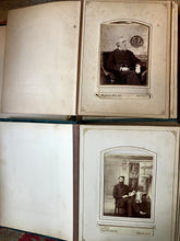 Load image into Gallery viewer, 2 Large Victorian Era Velvet Albums with 97 Photos / Antique 1800s