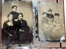 Load image into Gallery viewer, Lot of 10 Antique Tintype Photos Men Women Groups, Victorian Era