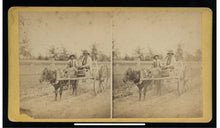 Load image into Gallery viewer, DJ RYAN GEORGIA STEREOVIEW PHOTO AFRICAN AMERICAN MAN & BOY ON WAGON 1800s SOUTH