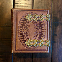 Load image into Gallery viewer, beautiful empty 1860s leather photo album - excellent antique condition!