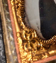 Load image into Gallery viewer, 1/6 daguerreotype handsome cigar smoking man Stovepipe hat & goatee beard