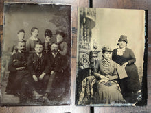 Load image into Gallery viewer, Lot of 10 Antique Tintype Photos Men Women Groups, Victorian Era