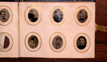 Load image into Gallery viewer, Miniature 1860s Leather Album & Some Tiny Tintypes