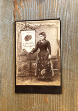 Load image into Gallery viewer, Eureka California Banner Advertising Lady - Holding Sign for Geo Winter, Painter