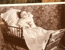 Load image into Gallery viewer, Photo of Post Mortem Baby in Carriage, Wellington, Ohio, 1800s Cabinet Card