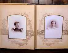 Load image into Gallery viewer, Celluloid Photo Album Cabinet Cards Tintypes Chicago Denver Bicycle Riders, More