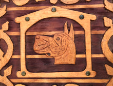 Load image into Gallery viewer, Large, Carved Wood Vintage Photo Album - Great Dane Dog - 1950s Kitsch Folk Art