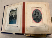 Load image into Gallery viewer, Leather Photo Album with Tintypes & CDVs, Nebraska