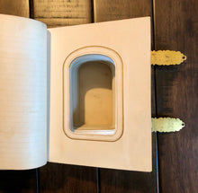 Load image into Gallery viewer, beautiful empty 1860s leather photo album - excellent antique condition!