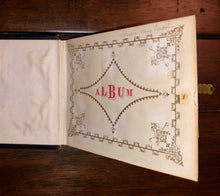 Load image into Gallery viewer, Miniature 1860s Leather Album & Some Tiny Tintypes