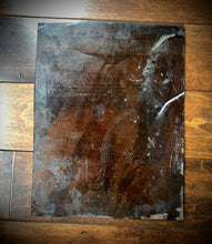 Load image into Gallery viewer, Large Full Plate Tintype Little Boy, Toy Wagon & Dog