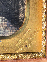 Load image into Gallery viewer, 1/4 Group Daguerreotype by Howe of Portland Maine, Top Hat Man & Two Women