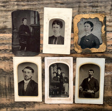 Load image into Gallery viewer, Identified Family Members Iowa, Kansas tintype Lot