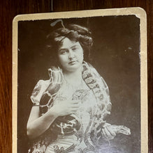 Load image into Gallery viewer, Beautiful Snake Charmer Woman with Signed Note on Back NYC 1890s, 1900s