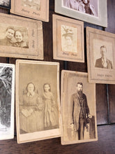Load image into Gallery viewer, Antique Photo Lot incl CDVs Photobooth Several ID'd People From Texas Estate