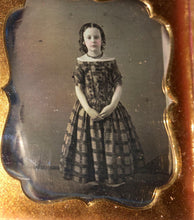 Load image into Gallery viewer, 1/6 daguerreotype of little girl full standing portrait / eagle design