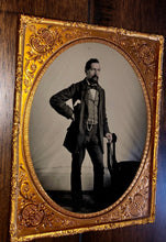 Load image into Gallery viewer, Excellent Half Plate Early Neff Tintype Photo Handsome Confident Man 1850s