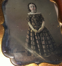 Load image into Gallery viewer, 1/6 daguerreotype of little girl full standing portrait / eagle design