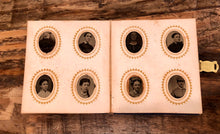 Load image into Gallery viewer, Miniature 1860s Photo Album with 60 Original Tintypes