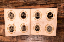 Load image into Gallery viewer, Miniature 1860s Photo Album with 60 Original Tintypes