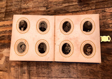 Load image into Gallery viewer, Miniature 1860s Photo Album with 60 Original Tintypes