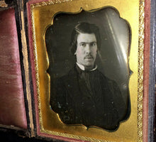Load image into Gallery viewer, Daguerreotype Handsome Well Dressed Young Man Mustache Beard Sealed + Full Case